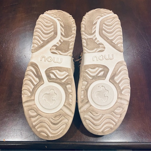 Mou Cream Ankle Boots with Unique Design - Picture 5 of 7